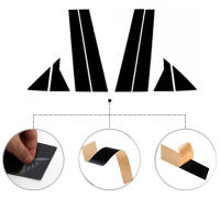 Adhesivo De Coche Negro/Copardo Para Cubrir Pilares De Puerta Accesorios De Estilo De Cromo Adecuado Para Hyundai Avante I35 Elantra 2011-2016 - details 7