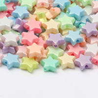 100pcs Encantos Acrílicos Estrella Bolas Pentagrama Espaciador Libre Para Fabricación De Joyas Manualidades DIY Accesorios 9mm - details 4