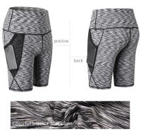 Shorts De Yoga Para Mujer Verano 2023 Cintura Alta Compresión Secado Rápido Running Fitness Con Diseño De Bolsillos - details 9