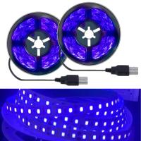 Tira De Luz LED UV Flexible 2835 SMD 5V Purpura 395-405nm Ultravioleta Para Detectar Dinero Decoración De Navidad Para El Hogar - details 2