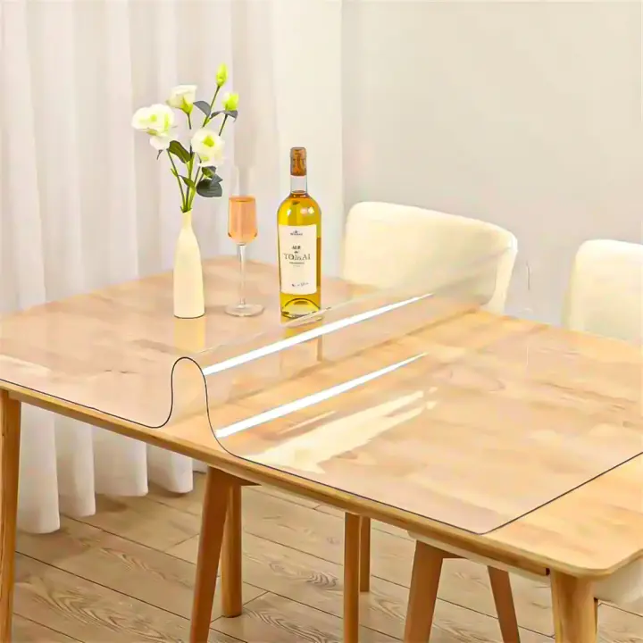 Mantel De PVC Transparente Resistente Al Calor Impermeable Y a La Grasa 1pc Mantel Para Comedor De Alta Calidad - 1