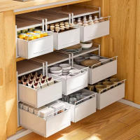 LUTODY - Organizador de cocina de 2 niveles para almacenamiento extra debajo del fregadero - Metálico, resistente, multiuso y multifuncional - details 3