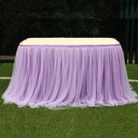 Enagua De Tules Para Mesa Rectangular Redonda Ovalada Cuadrada Ruffle Tutu De Organza Para Bodas Fiestas Showers Decoración De Mesa - details 4