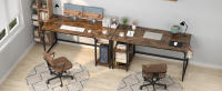 Mesa Escritorio, Escritorio Ordenador con Estanteria, Mesa de Juego, 120x50x75cm, con Estante Organizador, Gancho para Auriculares, para Oficina, Dormitorio, Sala de Estudio Marrón - details 0