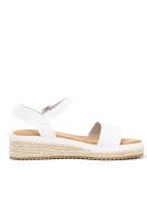 Lyla Wang Sandalias doradas mujer de esparto diseño con doble tira - details 16