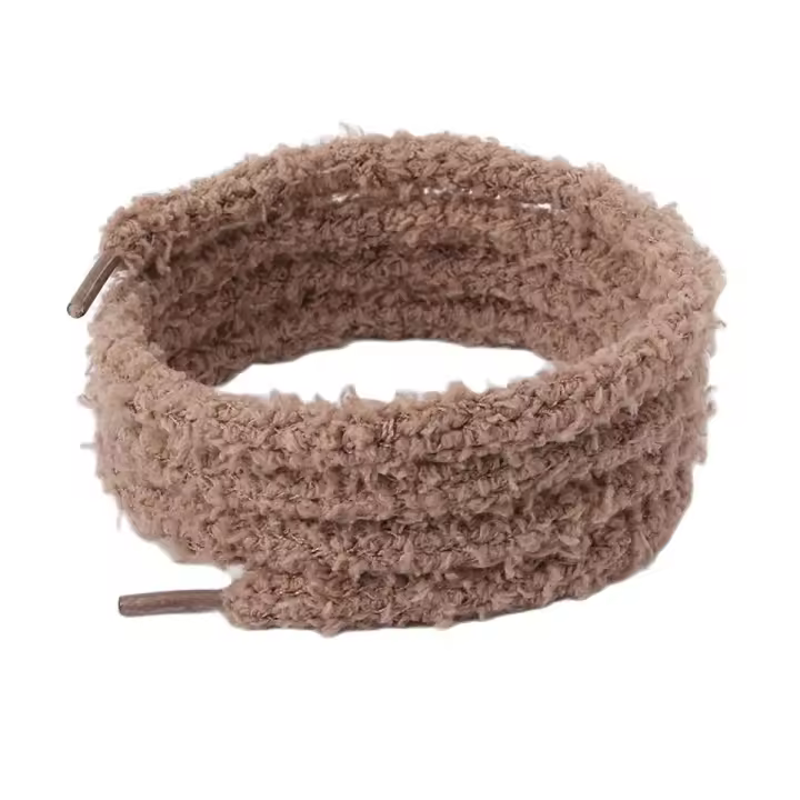 Pareja De Cordones De Peluche Redondos Para Zapatillas Deportivas Cordones Interchangeables De Felpa Suave Para Calzado - 1