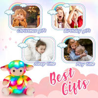 Muñeco De Peluche De 26cm Con Luz LED Y Arcoíris Para Niñas Animal De Peluche Con Luz Que Canta Y Se Puede Dormir Regalo Para Niñas - details 8
