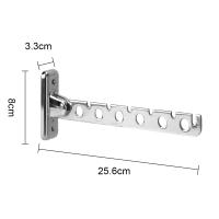Estante De Secado De Ropa Montado En La Pared Acero Inoxidable Con 6 Agujeros Organizador Espacioso Para El Hogar Plegable - details 7