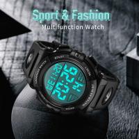 Reloj digital para hombre, deportivo, militar, resistente al agua, cronógrafo, para exteriores, con luz de fondo LED, alarma y fecha - details 3