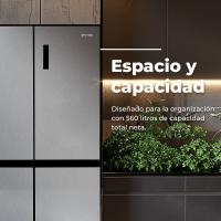 EVVO Frigorífico 4 puertas F100, Motor Inverter, Total No Frost, 321l + 169l, Freon Free, Pantalla exterior, Clase E - details 2