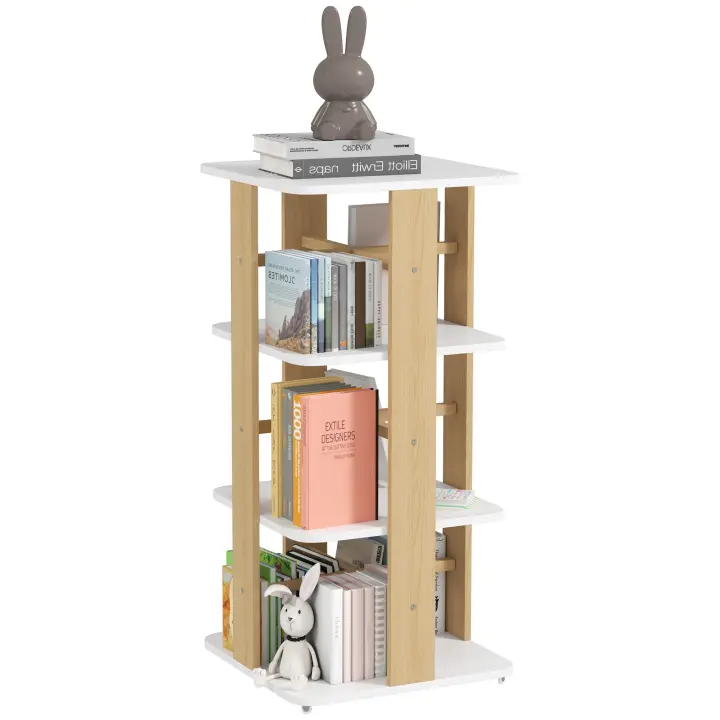 AIYAPLAY Librería Infantil Estantería para Libros Infantil con Ruedas Estantería Infantil con 3 Estantes para Guarderías Habitación Infantil - 1