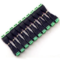 10Pcs Conector De Cable De Poder DC 5.5x2.1mm Macho + Hembra 12V Para Electrónica Y Componentes De Computadora - details 1
