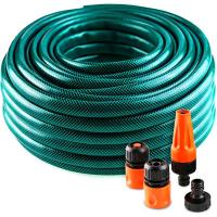 MAXHOME-Manguera de Agua de Jardín Set con Conexión y Boquillas para Riego Reforzada 3 Capas Presión de rotura de 20 bar 1/2" 12mm 10/15/20 /25cm/30cm Metros - details 1