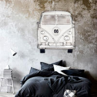 CAPRILO REGALOS & DECORACIÓN Adorno Pared Decorativo de Metal "Furgoneta Surfera 66". Vehículos. Cuadros y Apliques. Decoración Hogar. Regalos Originales. 57 x 4 x 62 cm - details 1