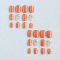 Kit De Uñas Postizas De Presión Para Mujeres Y Niñas 24 Piezas Juego De Uñas Postizas Cortas Cuadradas Con Diseño De Flores Geométricas Y Brillo Moda Oficina - details 18