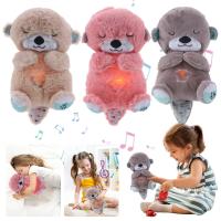 Oso De Peluche Para Bebé Con Música Y Luz Companion De Sueño Suave Otters Soothing Regalo Para Niños Y Niñas Relleno De Algodón PP - details 0
