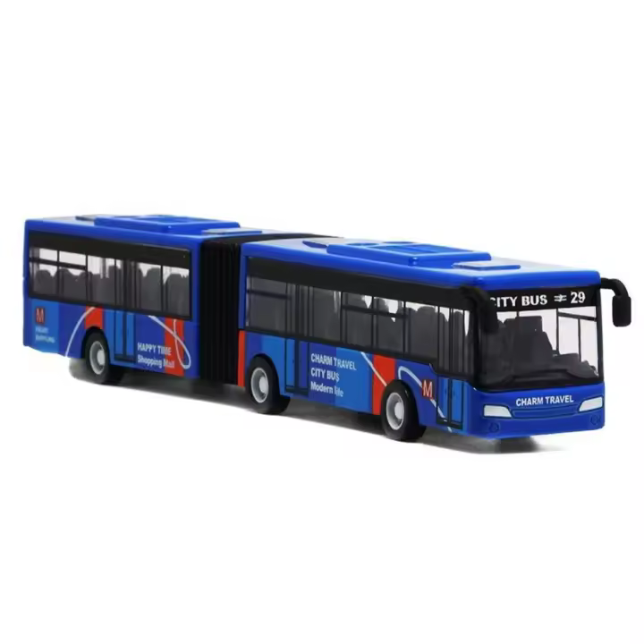 Modelo De Autobús De Doble Piso a Escala 1:64 Con Acción De Retroceso Regalo Ideal Para Niños Replica Auténtica De Metal - 1