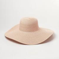 Sombrero De Sol Para Mujer Y Hombre Color Sólido De Moda Con Rhinestone 14cm Grande Paja Resistente Al Sol Plegable Para Playa Y Viajes - details 25