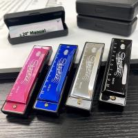 Harmonica Profesional Con 10 Agujeros Y 20 Tonos En Colores Tono C Con Estuche Regalo De Navidad Para Principiantes - details 11