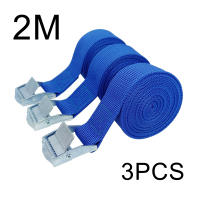 3pcs Cinturones De Tensión Para Auto Motocicleta Bicicleta Con Hebilla Metálica Y Correa Ratchet Para Equipaje De Viaje Color Rojo Negro Verde Azul Naranja - details 6