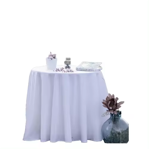 LaFábricadelasTelas - Falda Mesa Camilla Blanca Redonda Primavera Verano Loneta 100% Poliéster . Faldón Faldilla enagüilla. Ropa de mesa comedor. Portes gratuitos - 1