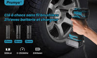 Llave de impacto eléctrica 380N.m, destornillador sin escobillas, 1/2 pulgadas, Compatible con batería Makita de 18V, herramientas eléctricas - details 7