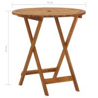 vidaXL Comedor de jardín plegable 3 piezas madera maciza de acacia - details 6