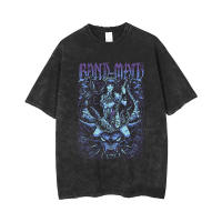 Camiseta Vintage Para Hombre Camiseta De Algodón Holgada Con Mangas Cortas Estampado Acido Estilo Casual Unisex - details 1