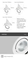 Spotlight LED Ajustable En 360° Elegante Cuello De Elefante Para Techo Luz De Pared Para Sala De Estar Barra Cocina Integrada COB - details 2