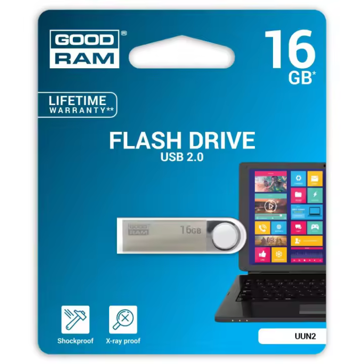 Colgando GoodRAM 16GB UNN2 metal USB 2,0-blister a Menor - 1