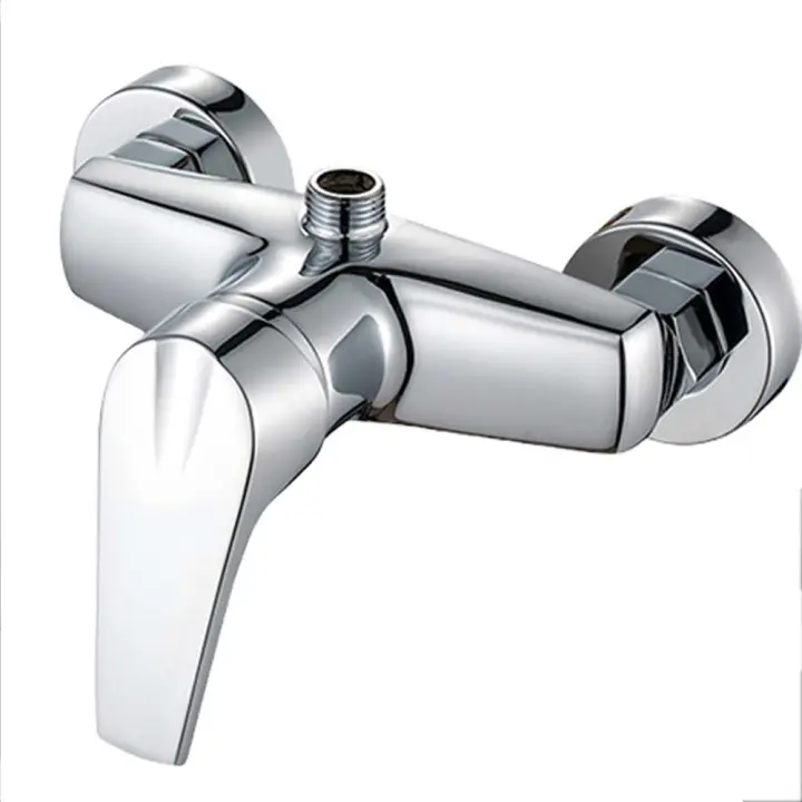 Grifo Monomando Ducha Fría y Caliente - Montado en la Pared - Tubo de Entrada y Salida 20mm - Fácil de Instalar - 1