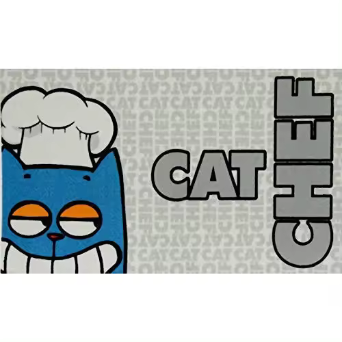 DAMDAM GO  Alfombra Cocina-Chef Cat, Vinilo y Nylon, 45 x 75 cm - 1