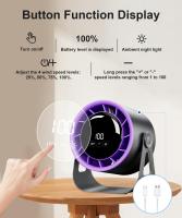 Ventilador de mesa inalámbrico, potente, recargable por USB, 4 velocidades, rotación de 360°, pequeño ventilador portátil - details 0