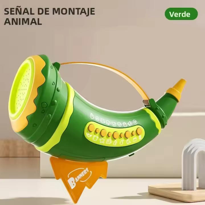 Trompeta Eléctrica Con 30 Sonidos De Animales Juguete Educativo Para Niñas Y Niños Instrumento Musical De Simulación De Llamadas Hornos - 1