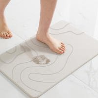 Alfombra De Baño Kieselguhr Antideslizante Alfombrilla De Ducha Absorbente Y Secado Rápido Tamaño 60x39cm Para Adultos - details 9