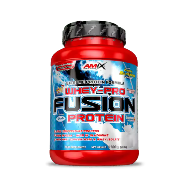 Amix WHEY PRO FUSION 1Kg  Piña colada Proteína Suplemento alimenticio Incremento masa muscular - 1