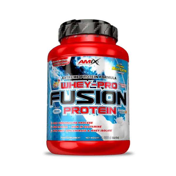 Amix WHEY PRO FUSION 1Kg  Piña colada Proteína Suplemento alimenticio Incremento masa muscular - 1