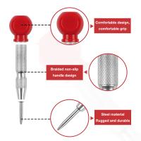 Kit De Punzón Automático Con Anillo De Parada Para Hierro Carbono Herramientas De Carpintería Para Perforación De Madera Con Profundidad Variable De 3/4/5/6/8/10/12/16 - details 4