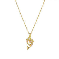 Colgante De Zirconia Micro Cobre Con Cadena De Acero Inoxidable Lujo Versátil Collarnea Para Mujer Joyería De Moda - details 1