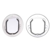 Puerta De Seguridad Para Perros Y Gatos Con Ventana De Cristal Deslizante Cerradura De 4 Maneras Para Pupusas Y Gatitos Suministros Para Mascotas - details 3