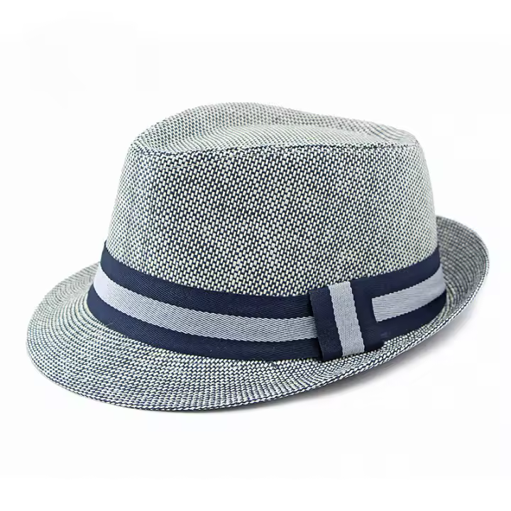 Sombrero Fedora De Lujo Para Hombres Mayores Protección Solar Para Playa Y Bodas Sombrero De Paja Para Fiesta De Jazz En Primavera Y Verano - 1