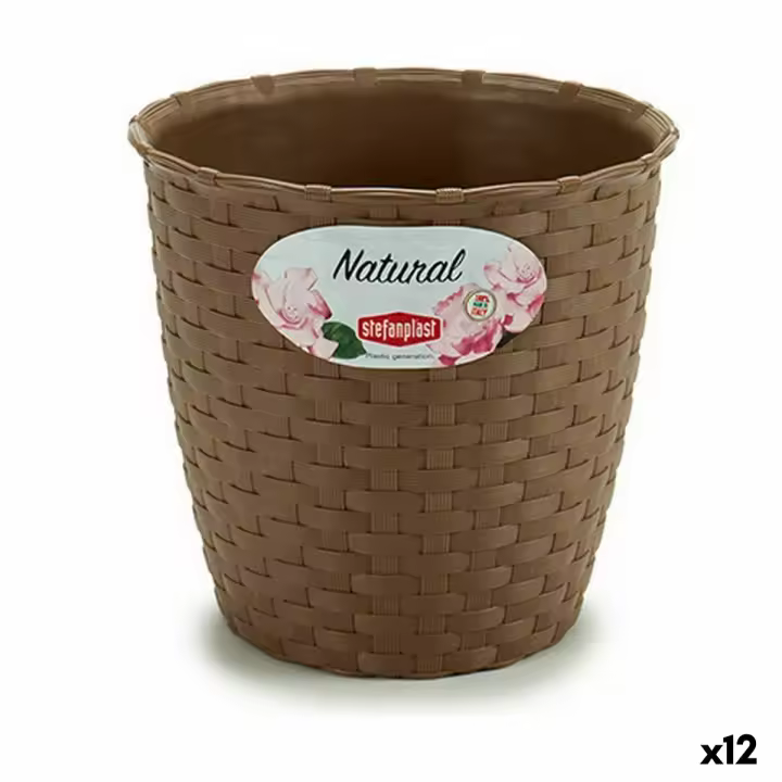 Macetero Stefanplast Marrón Plástico 14 x 13 x 14 cm (12 Unidades) - 1