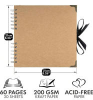 Álbum De Memoria DIY De 60 Páginas En Papel Kraft Para Proyectos De Arte Y Manualidades Perfecto Para Decoración - details 1