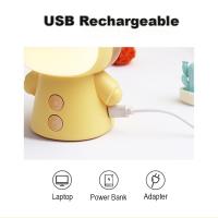 Lámpara Nocturna Recargable Con Modos De Iluminación Variados Protección Ocular Diseño Flexible De Tubo Culebrudo Dibujos Animados Lindos Lectura En La Mesa - details 8