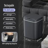 Basurero Inteligente Sensor Automático 16L Para Cocina Y Baño Impermeable Con Tapa Bin De Residuos Domésticos Eléctrico - details 8