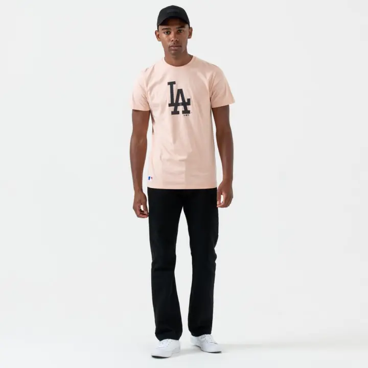 Camiseta New Era Mlb Seasona Tean Los Angeles Rosa 12033504 - 1