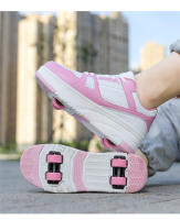 Zapatos De Rollers Para Niños Y Niñas Con Cuatros Ruedas Zapatillas Deportivas Al Aire Libre Para Niños Y Niñas a Prueba De Agua Transpirables De Cuero - details 19