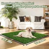 Pataca De Grama Artificial Para Perros Grande Tapete De Inodoros Portátil Para Entrenamiento De Mascotas Material Fibra Lavable Al Agua Ideal Para Exteriores - details 4