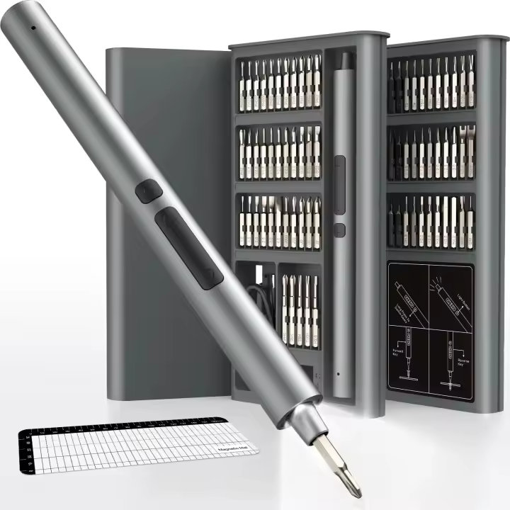 Juego De Destornilladores Eléctricos De Precisión 75 En 1 3.7V Con Luz LED Y 71 Piezas De Destornilladores Magnéticos Herramientas Profesionales Para Reparación - 1
