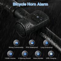 Cuerno eléctrico de la bici, alarma 120dB, IPX4 impermeable bicicleta eléctrica campana con alarma, 4 modos de anillo - details 1